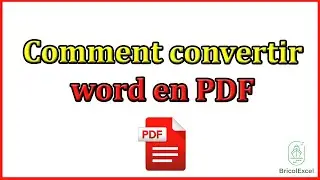 Comment convertir word en pdf