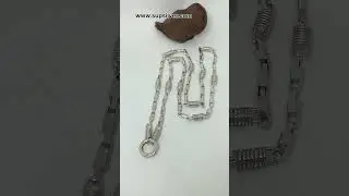Sup Silver Large Link Chain Necklace 925 Sterling Silver , Handmade Men Necklace