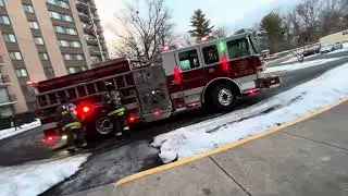 PE102 and Brand new T106 at a fire alarm on the border of 428&rsquo;s due