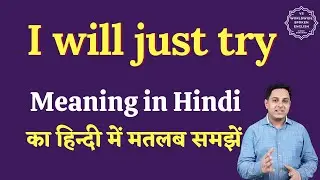 I will just try meaning in Hindi | I will just try ka matlab kya hota hai | English to hindi