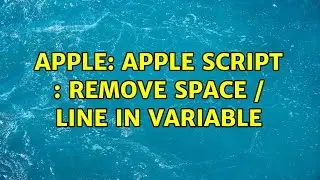 Apple: Apple Script : Remove space / line in variable