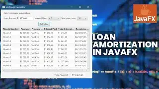 Loan Amortization in JavaFX.