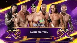 WWE 2K15 : 6 Man Tag Team Match  🔥 John, Roman & Brock VS HHH, HBK & Orton at WRESTLEMANIA 30 🔥💜💜🔥💪🏻
