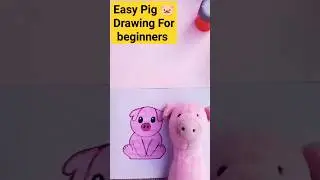 🎨 Easy Pig Drawing Tutorial for Beginners! 🐷✨#kidsdrawing #kidslearning