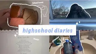 Highschool diariesᥫ᭡.ִֶָ𓂃 ~ food, productive morning, skincare routine, studying ~