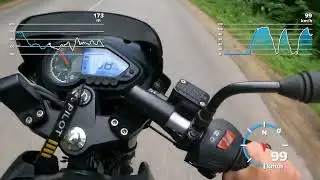 Разгон до 100 км/ч на Bajaj Pulsar 180