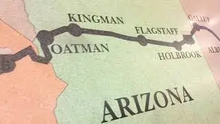 US Route 66 Road Map 🗺 Rest Area Floor
