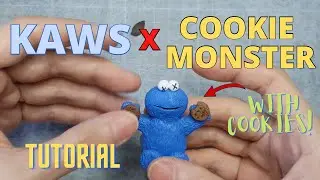KAWS COOKIE MONSTER Polymer Clay Tutorial
