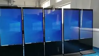 floor standing indoor lcd kiosk interactive advertising display totem touch screen digital signage
