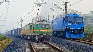 11in1 GOODS TRAIN COMBINATION VIDEO WDFC WR MAN LINE . INDIAN RAILWAY
