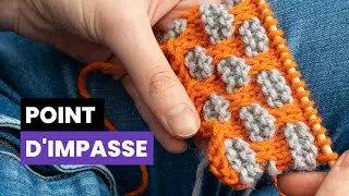 Points tricot deux couleurs  - Comment tricoter le point impasse ?