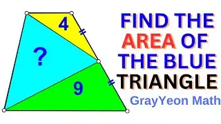 Find the area of the blue triangle | Important Geometry skills explained #geometryskills