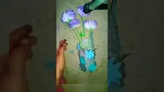 How To Make Flower Tab From Plastic Botle And Paper #shorts #ytshorts #Drawing Art and craft by W.B