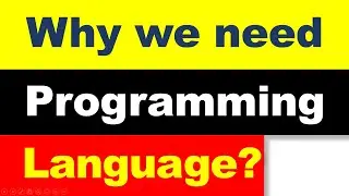 Why we need programming languages?