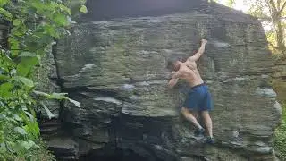 Living the Dream f7A sequence, Ring Road Boulder, Hambrook, Bristol. 8 June 2023.