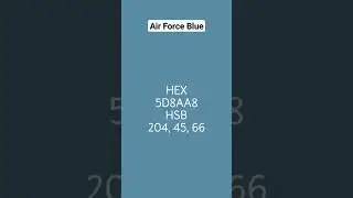HTML Color Code Air Force Blue | HEX Codes