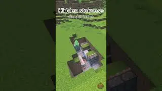 Hidden staircase in Minecraft Bedrock (tutorial) #minecraft #minecrafttutorial #redstone