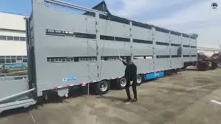 Double-decker livestock semi-trailer, high-end customized animal transport trailer, Order Now!