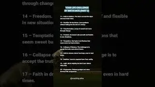YOUR CHALLENGE BASED ON YOUR BIRTH DATE (PART 2) ✨