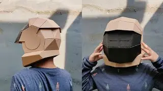 How To Make Cardboard Astronaut Helmet. Cardboard Crafting Walktrough Pattern 2481