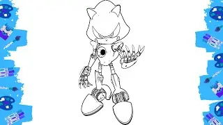 Metal Sonic from Sonic the Hedgehog D&C channel coloring page