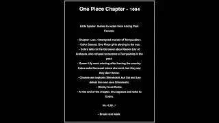 One piece Chapter - 1084