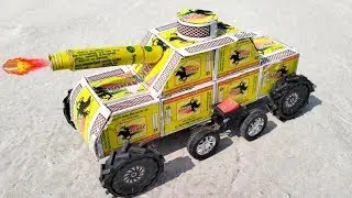 How to make a mini Military tank at home   Using Matchbox   Diy mini  army tank With DC Motor