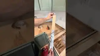Tape trick for tight spots. #remodel #construction #contractor #diy #carpenter #tools #build