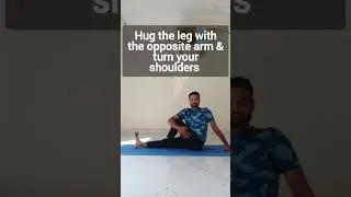Half Lord of the Fishes Pose (Ardha Matsyendrasana) | How to do Sitting Half Spinal Twist #shorts