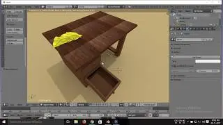 Blender modeling a table with wooden  texture