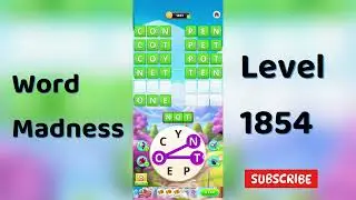 Word Madness Level 1854 Answers 🧠🔥 | All Correct Words Revealed!