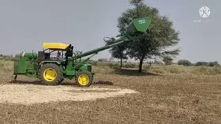 John dear 5310,, bhusa loader machine ,, Sonalika 740 tractor trolley load karte hue