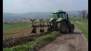 labour avec deutz-fahr et huard ( ploughing with deutz-fahr and Huard )