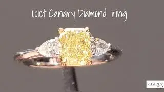 1.01 Canary Yellow Diamond ring R7360