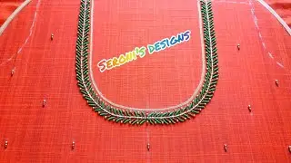 Aari work blouse design:8/Bullion knot using hand embroidery method @seronisdesigns4924