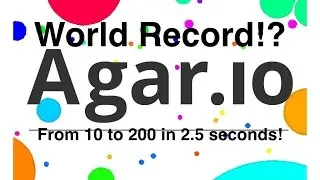 Agar.io | Best Start ever! | World Record?