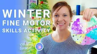 DIY Winter Fine Motor Skills Activity [coloring, hand strengthening, cutting]