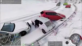 Random Garage to Garage Deliveries ep84 w/snow and police (BeamNG.drive)