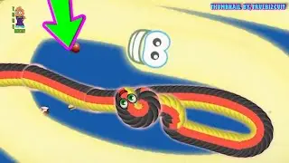 WormsZone.io Epic Worms Zone Gameplay [1,900,000] High Score Fastest Way to become Big Slither Snake