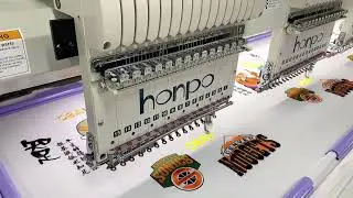 Honpo 4 heads embroidery machine, multi-heads multi-needles customerized embrodiery machine.