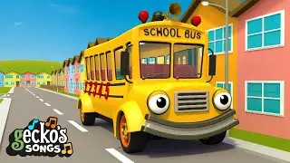 Sammy The School Bus Song | 🎵Classic Nursery Rhymes for Kids🎵Gecko's Garage