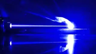 Homemade 1W Blue Laser - Burning through a BB Bullet
