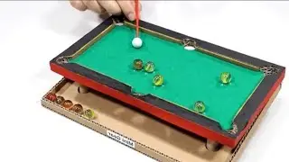 🎱 DIY Mini Pool Table with Cardboard | Fun Billiards Game at Home 🏠
