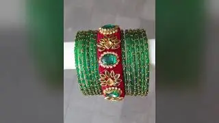 ఈ thread bangles కావాలి అనుకునేవాళు కామెంట్ చేయండి #art #craft #threadbangles #designerbangles