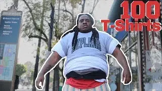 I Tried Wearing 100 T-SHIRTS For 24 HOURS! (And This Is What Happened)