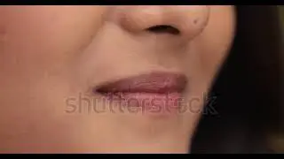 Teen Female Model Lips CloseUp shot (Buy Royalty-Free Stock Video)(Preview)