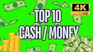 Money Green Screens effects Coins and Cash Falling