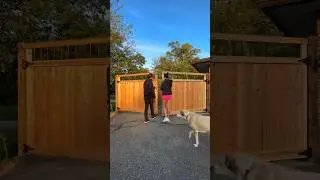 The final step of fencing our backyard!! 😍 we built a driveway gate&hellip;  #carpentry #fencing