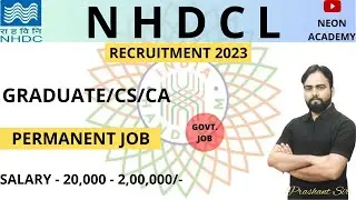 NHDCL Recruitment 2023 | National Handloom Development Corporation Limited (NHDC) Recruitment #jobs