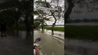 Water on road #assam  #viral #flood #watter